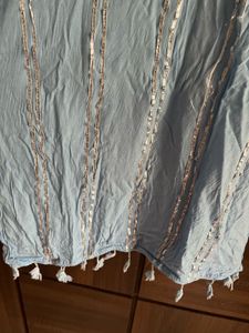 Tassel yoke blue kurta