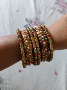 Colorful Metallic Bangle Set