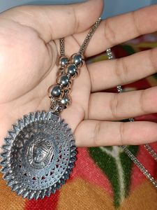 Oxidized Silver Necklace