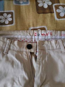 Beige Casual Trousers