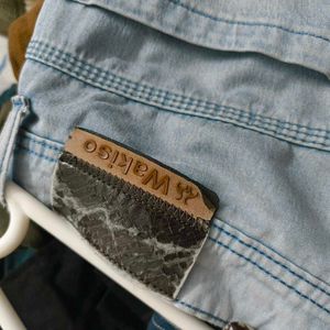 Men Light Wash Denim Jeans