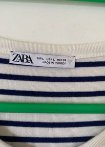 Zara Striped Cropped Tee
