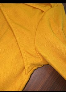 Winter wear Solid Mustard yellow Kurta