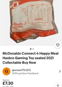 McDonalds Connect 4 Happy Meal Hasbro Gaming Toy s