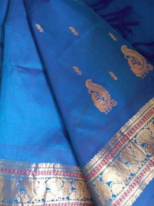 Kanjeevaram Arni Pattu  Blue Silk Saree