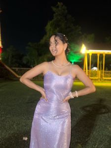Sparkly Lilac Maxi Dress