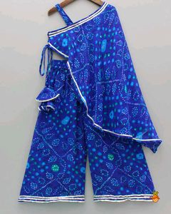 Blue Ethnic Girls Set