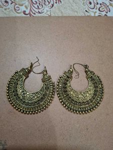 Boho Chic Gold Hoop Earrings