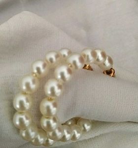 Pearl Hoop Earrings