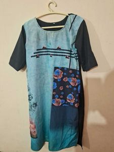 Stylish Blue Printed Kurta