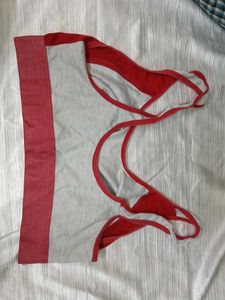 Red &amp; White Bra