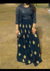 Beautiful Crop Top With Lahenga And Dupatta
