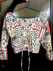 Boho Print Crop Top