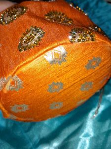 Potli Bag Wit Beautiful Golden Work