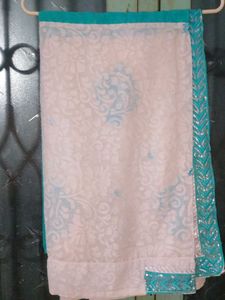 Elegant White Saree