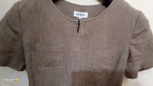 Casual Brown Shirt Dress