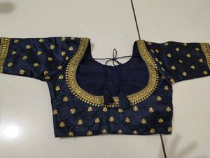 Navy Blue Designer Blouse