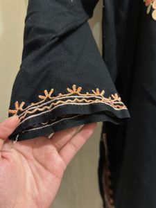 Black Kashmiri Kurti