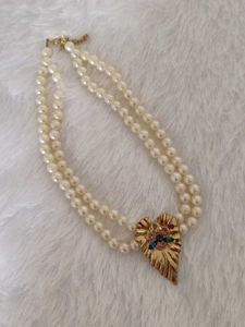 Moti Work Antic Pendent Necklace