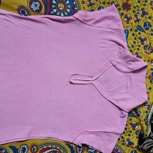 Cute Pink Polo Top