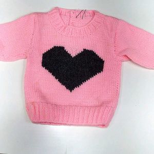 Cute Pink Heart Sweater