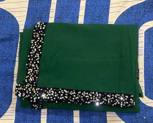 Sequin Green Partywear Saree