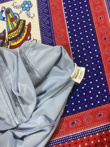 Light Blue Zip-Up Jacket