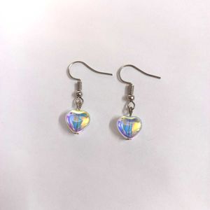 Handmade Shiny Heart Earrings