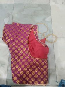 Purple &amp; Gold Brocade Blouse