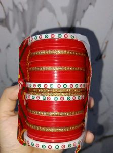 Bridal Red Chura Bangles Set