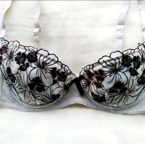 Floral Embroidered Bra