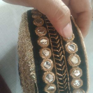 Black and gold finishing embroidery Lace🖤