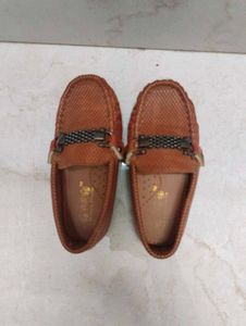 Brown Loafers with Metal Detail