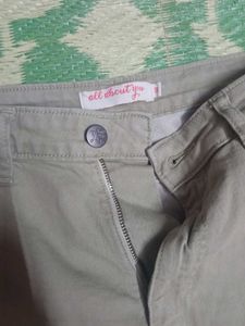 Olive Green Loose Fit high waist Jeans