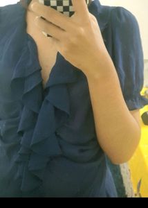 Y2k Ruffle Shirt.