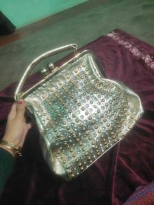 Stylish golden Handbag