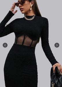 Chic Black Bodycon Mini Dress
