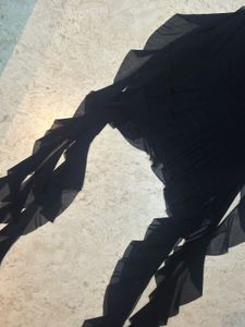 Newme~Black Halter Ruffle Tiered Dress🖤🗝️🕶️➰🕋
