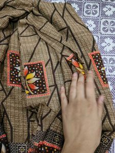 Brown silk saree