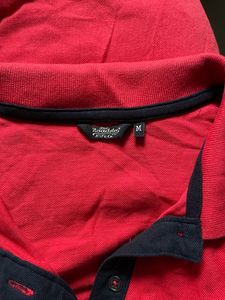 Roadster Women Red Solid Polo Collar Pure T-Shirt