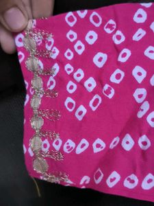 Pink Bandhani Print Dress