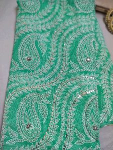 Green Sequin saree
