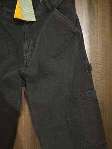 H&amp;M Charcoal Cargo Trousers