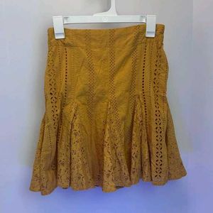 Mustard Cutout Mini Skirt