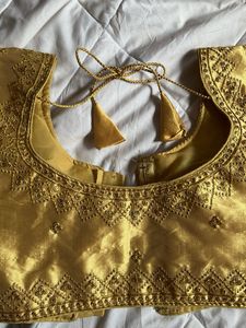 sequins embroidered Golden Padded Blouse