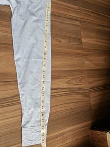 Blue &amp; White Check Office Wear Shirt