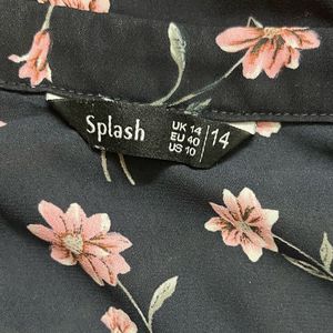 Black Floral Casual Shirt