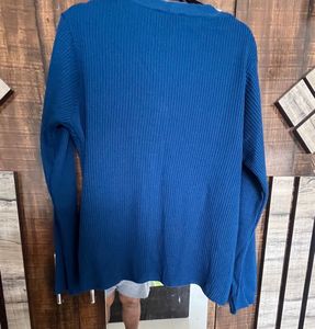 Blue Knit Cardigan