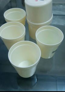 Glass Plate And 4cup Set