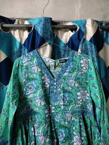 🌸Printed Sea Green Dress For Sale!